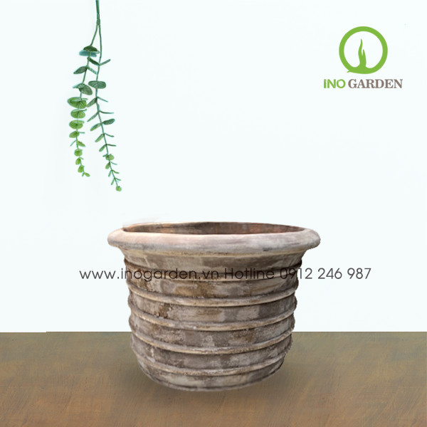 Chậu tròn chỉ ngang S1(kích thước 65x48cm)