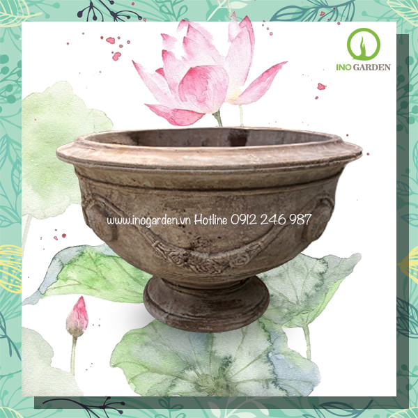 Chậu trồng cây dáng cúp lùn (kích thước 70x45cm)