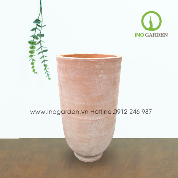 Chậu trồng cây dáng ống có đế S1(kích thước 44x78cm)