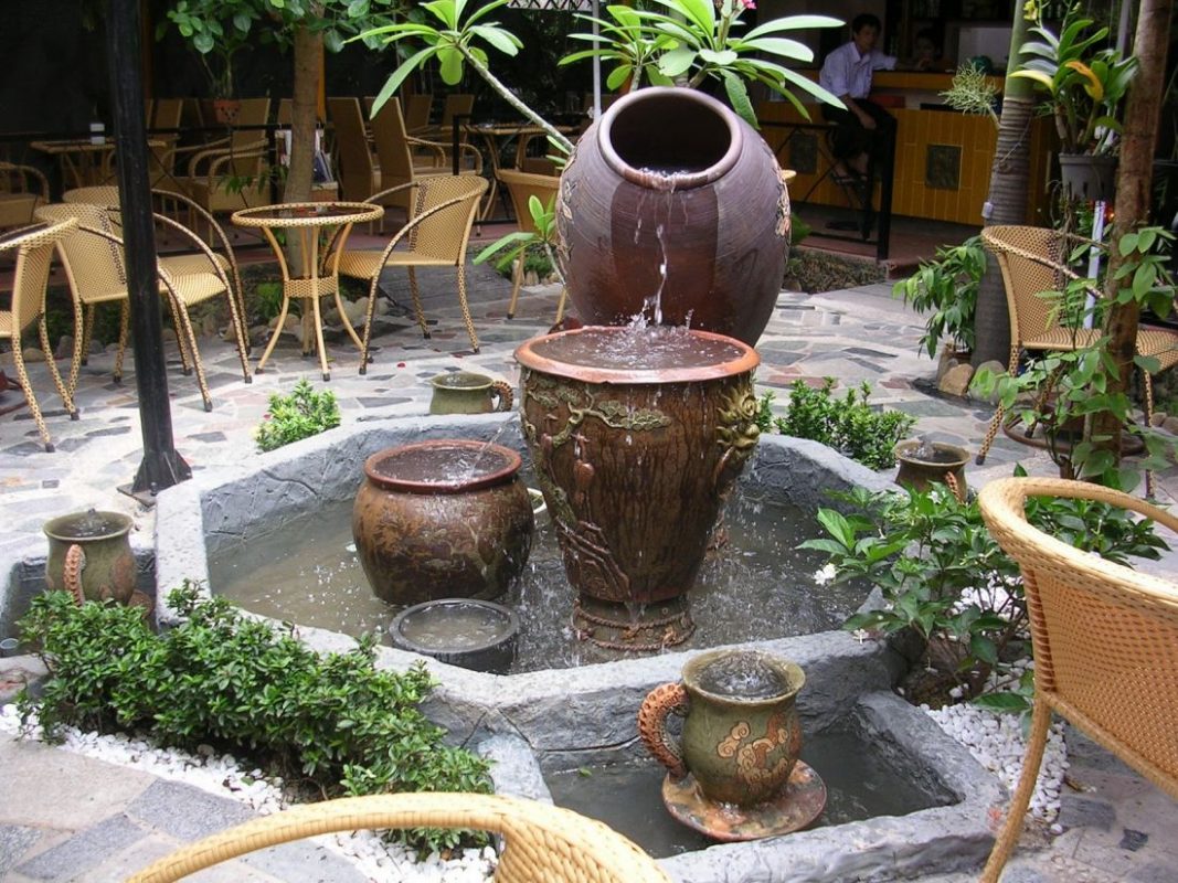Ứng dụng gốm mộc vào thiết kế không gian sân vườn